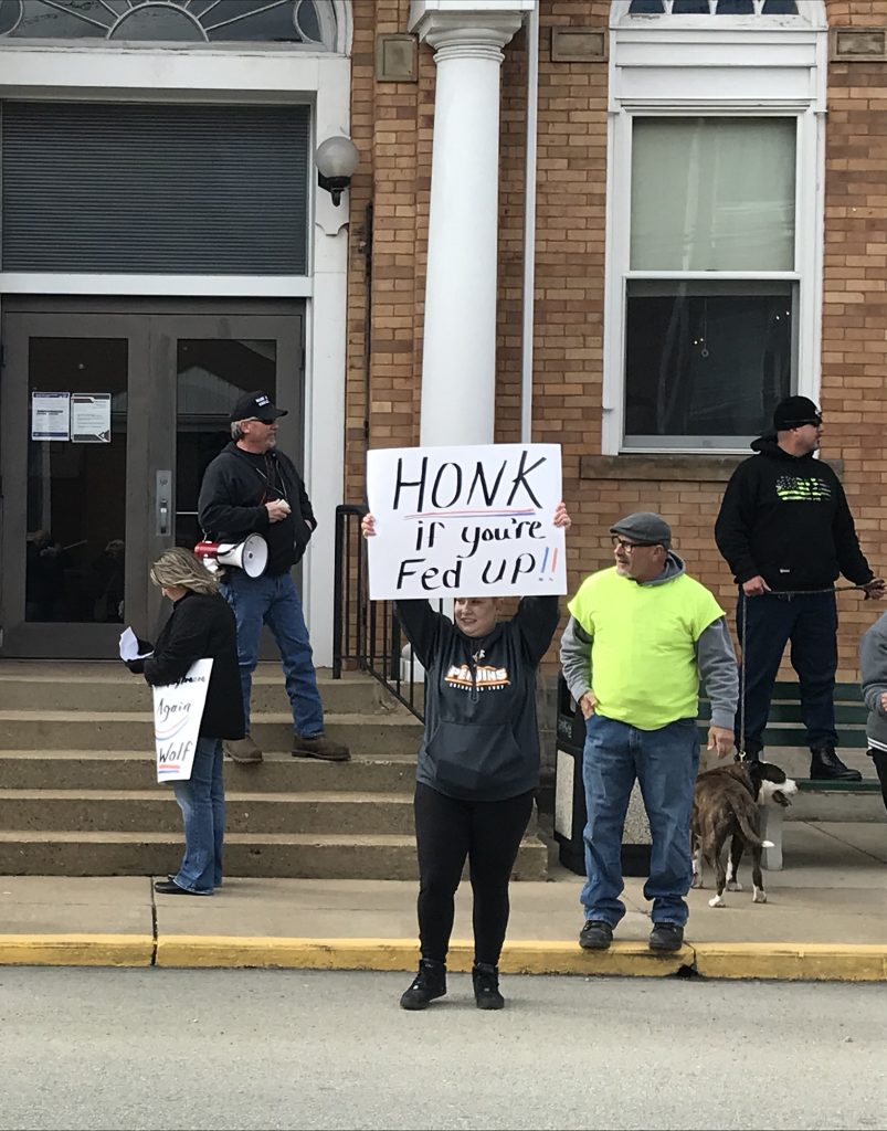 Finleyville protesters denounce Wolf, urge state to reopen Herald